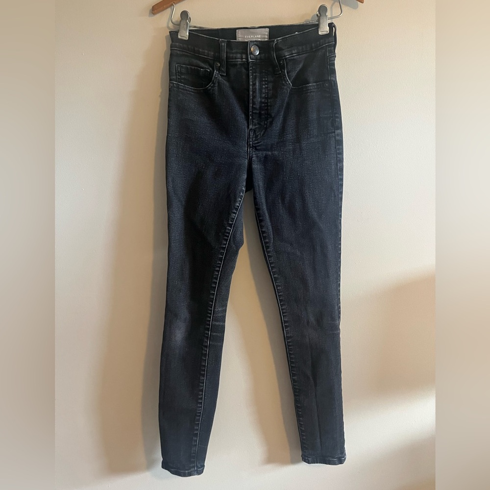 Everlane Black Faded skinny Denim Jeans Size 25